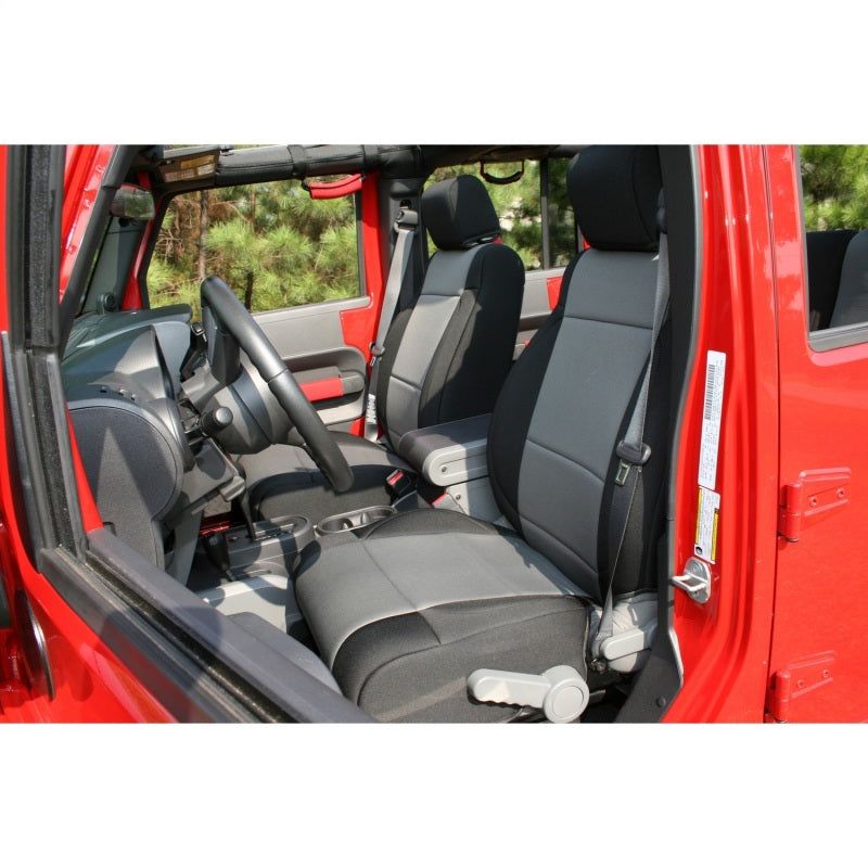 Rugged Ridge Neoprene Front Seat Covers 07-10 Jeep Wrangler JK-Seats-Rugged Ridge-RUG13214.09-SMINKpower Performance Parts