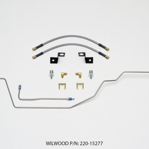 Wilwood Flexline Kit 14 inch -3 M10-1.0 IF 1/8 NPT 90 Deg w/tubing-Brake Line Kits-Wilwood-WIL220-15277-SMINKpower Performance Parts