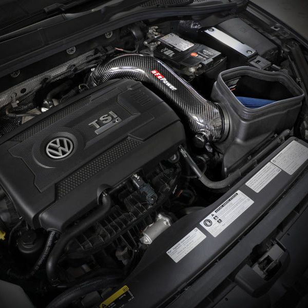 aFe 15-19 VW Golf R (MKVII) L4-2.0L (t) Track Series Carbon Fiber Intake System w/ Pro 5R Filter