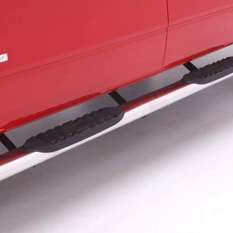 Lund 2019 Chevy Silverado 1500 Double Cab 5In Oval Curved SS Nerf Bars - Polished Stainless