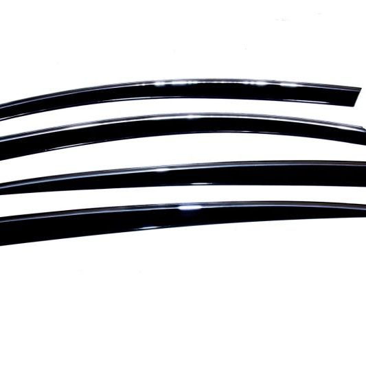 AVS 06-12 Lexus GS300 Ventvisor Low Profile Deflectors 4pc - Smoke w/Chrome Trim