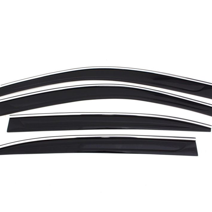 AVS 19-22 Hyundai Santa Fe Ventvisor Low Profile Window Deflectors 4pc - Chrome