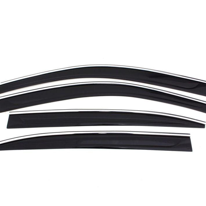 AVS 2018+ Toyota Camry Ventvisor Low Profile Deflectors 4pc - Smoke w/ Chrome Trim