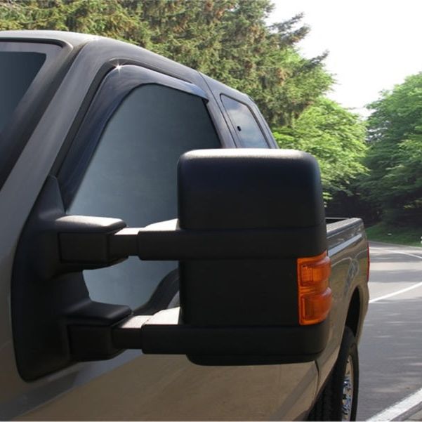 Stampede 1999-2016 Ford F-250 Super Duty Crew Cab Pickup Snap-Inz Sidewind Deflector 2pc - Smoke-Wind Deflectors-Stampede-STA41105-2-SMINKpower Performance Parts