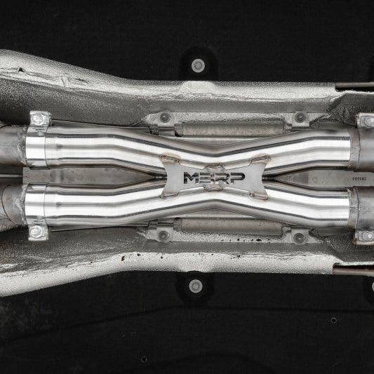 MBRP 12-21 Ferrari 812SF/812GTS/F12 6.3L/ 6.5L 3in Resonator Delete X-Pipe - T304