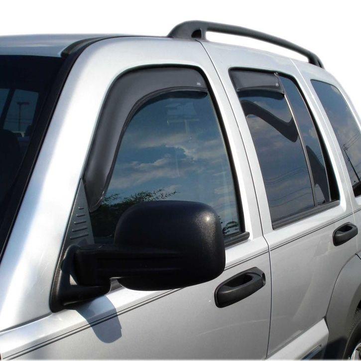 AVS 02-07 Jeep Liberty Ventvisor In-Channel Front & Rear Window Deflectors 4pc - Smoke