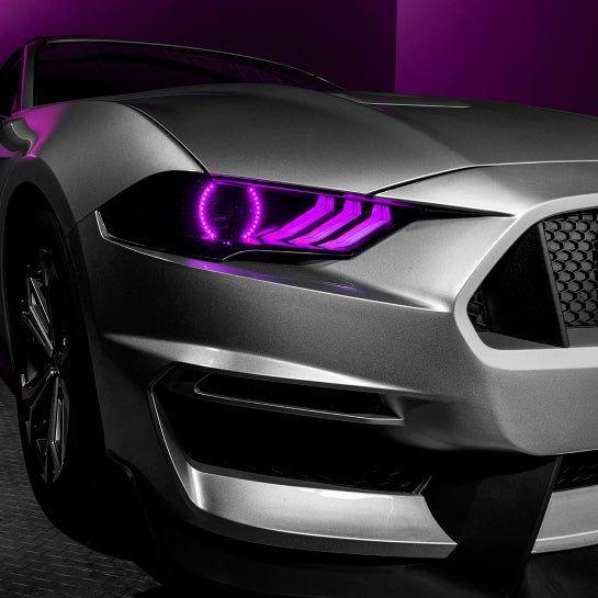 Oracle 18-21 Ford Mustang Dynamic DRL w/ Halo Kit & Sequential Turn Signal - ColorSHIFT SEE WARRANTY