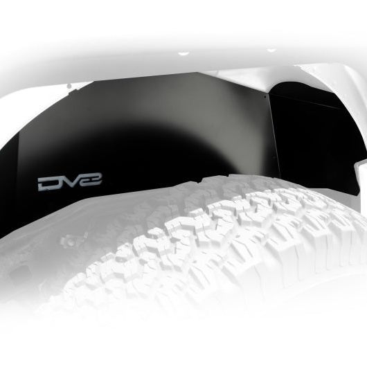 DV8 Offroad 07-18 Jeep Wrangler JK Rear Aluminum Inner Fender - Black