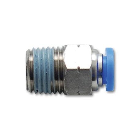 Vibrant Male Straight Pneumatic Vacuum Fitting (1/8in NPT Thread) - for 1/4in (6mm) OD tubing