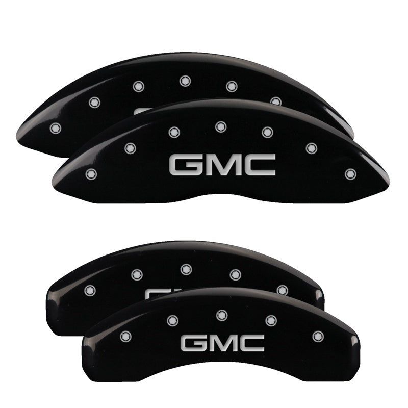 MGP 4 Caliper Covers Engraved Front & Rear 300 Black finish silver ch-Caliper Covers-MGP-MGP32020S300BK-SMINKpower Performance Parts