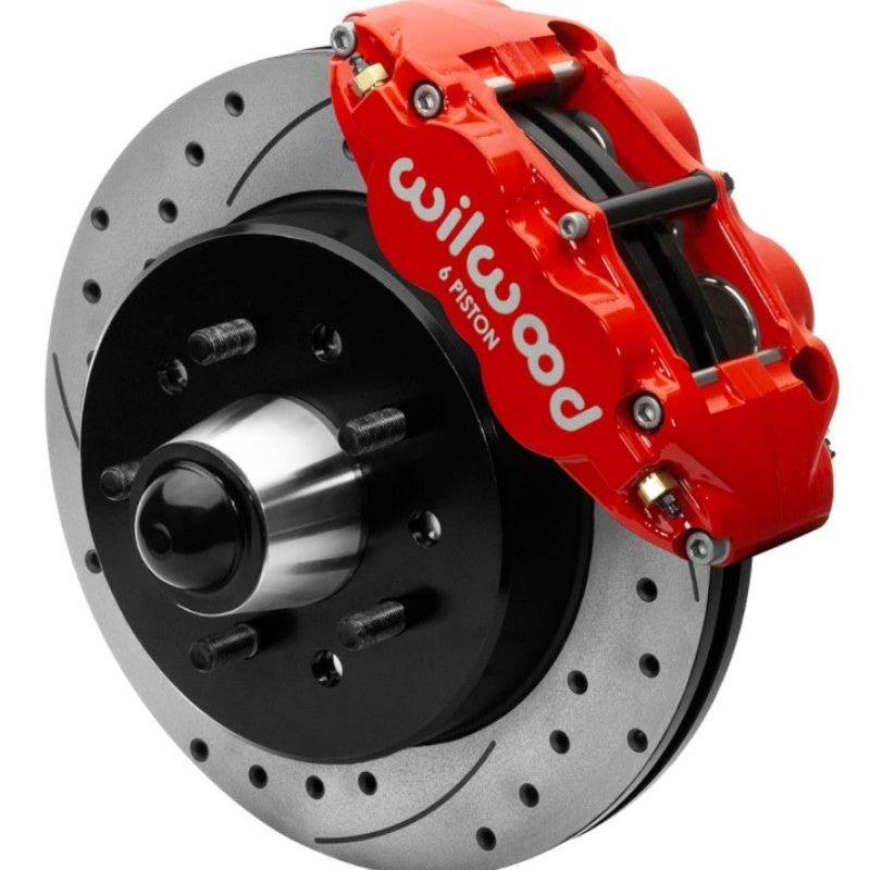 Wilwood Forged Narrow Superlite 6R Front Big Brake Kit 12.19in Drilled Rotors 88-98 C1500 - Red