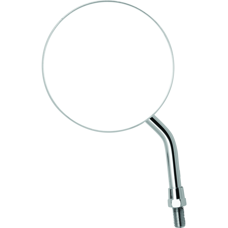 BikeMaster 4in Adjustable Round Mirror 10mm - Each - Chrome