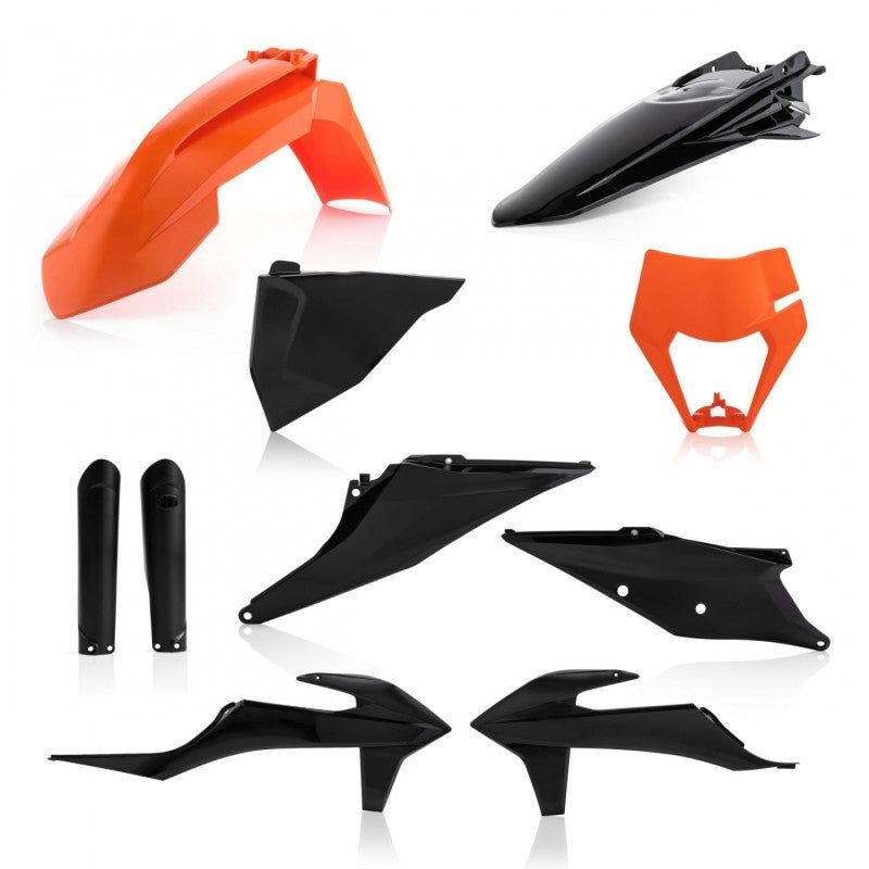 Acerbis 20-23 KTM 150-500 XCF-W/ XC-W-tpi/ EXC-tpi/ EXC-F Full Plastic Kit - 16 Orange/Black-Plastics-Acerbis-ACB2791545225-SMINKpower Performance Parts