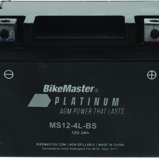 BikeMaster AGM Battery - MS12-4L-BS