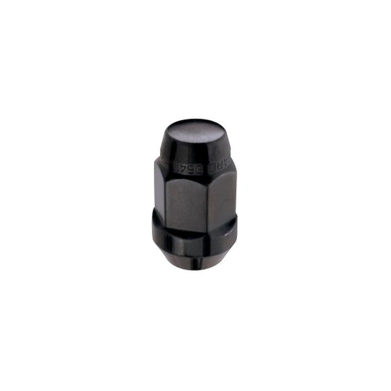 McGard Hex Lug Nut (Cone Seat Bulge Style) M14X1.5 / 22mm Hex / 1.635in. Length (4-Pack) - Black-Lug Nuts-McGard-MCG64074-SMINKpower Performance Parts