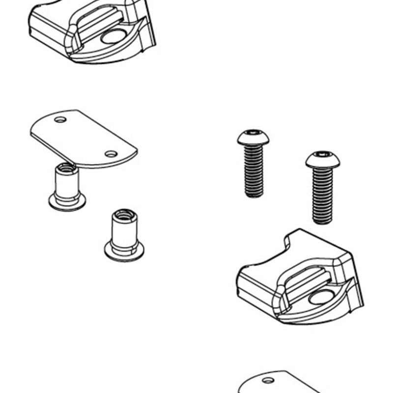 BAK BAKFlip Top Side Buckle End Clips Qty 2 (w/ Hardware)