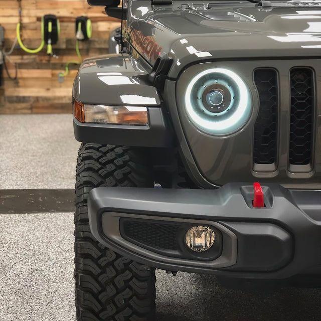 Oracle Jeep JL/Gladiator JT Oculus Bi-LED Projector Headlights - Amber/White Switchback SEE WARRANTY