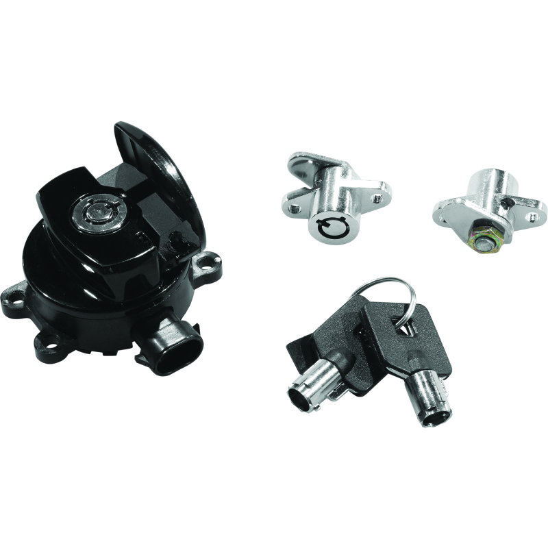 Bikers Choice 14-21 Road King Black Ignition Switch & Saddlebag Lock Kit