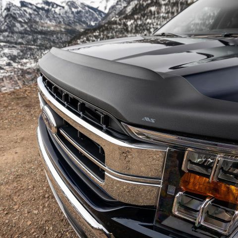 AVS 2021 Ford F-150 (Excl. Tremor/Raptor) Aeroskin II Textured Low Profile Hood Shield - Black