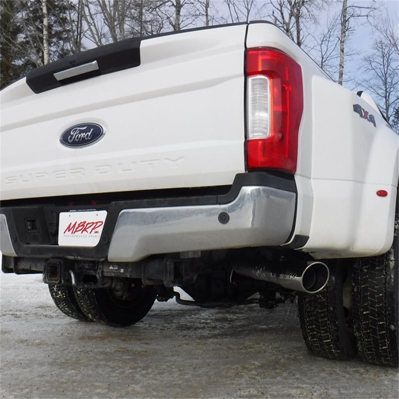MBRP 17-19 Ford F-250/350/450 6.7L 4in Filter Back Single Tip Side Exit T409 Exhaust System-DPF Back-MBRP-MBRPS6289409-SMINKpower Performance Parts