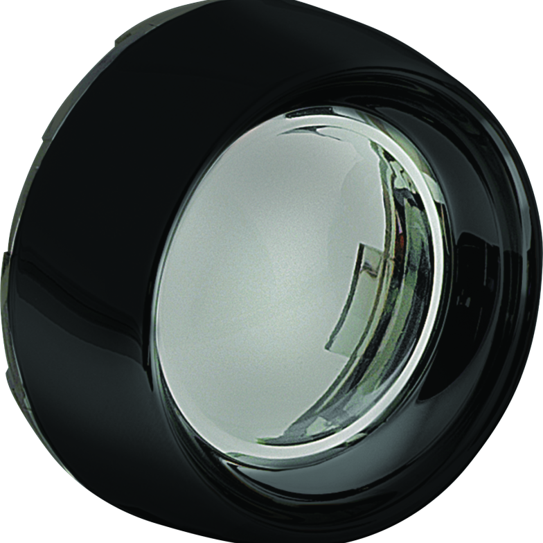 Kuryakyn Deep Dish Bezel For Bullet Turn Signals Smoke Lens Gloss Black