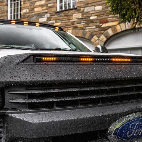 AVS 17-22 Ford F-250/F-350/F-450/F-550 Super Duty Low Profile Aeroskin Lightshield Pro - Black