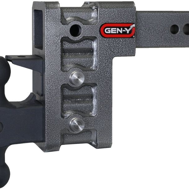 Gen-Y Mega Duty 2.5in Shank 6in Drop 3.5K TW 32K Hitch w/GH-0161 Dual-Ball/Pintle Lock