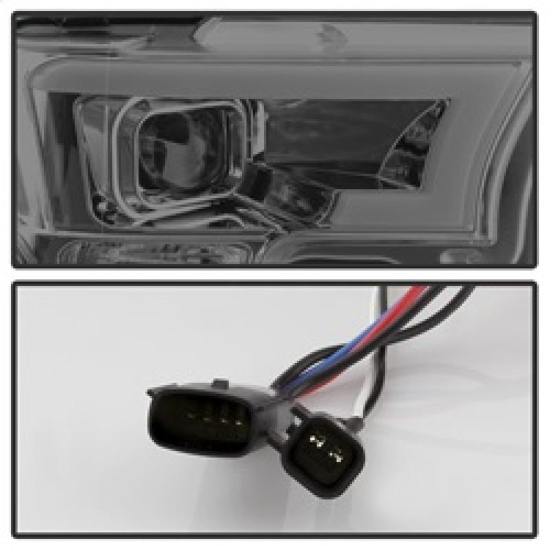 Spyder Ford F150 2015-2017 Projector Headlights - Light Bar DRL LED - Smoke PRO-YD-FF15015-LBDRL-SM-Headlights-SPYDER-SPY5083678-SMINKpower Performance Parts