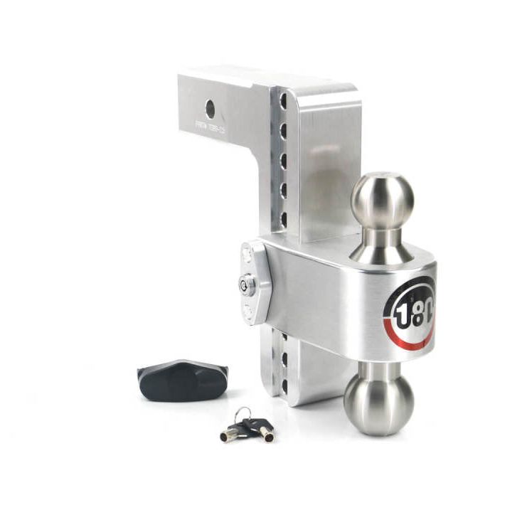 Weigh Safe 180 Hitch 8in Drop Hitch & 2.5in Shank (10K/18.5K GTWR) - Aluminum