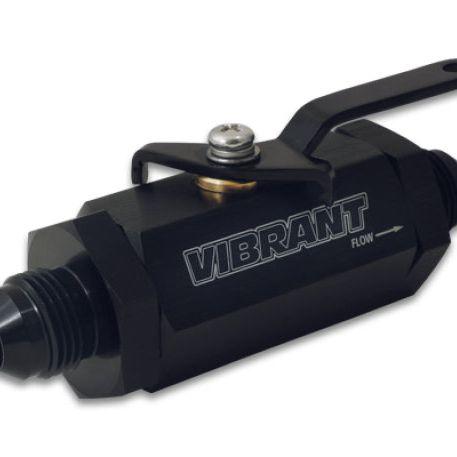 Vibrant -6AN to -6AN Male Shut Off Valve - Black-Fittings-Vibrant-VIB16746-SMINKpower Performance Parts