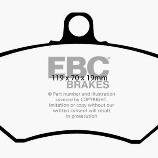 EBC 89-93 Volkswagen Corrado 1.8 Supercharged Yellowstuff Front Brake Pads-Brake Pads - Performance-EBC-EBCDP4841/2R-SMINKpower Performance Parts