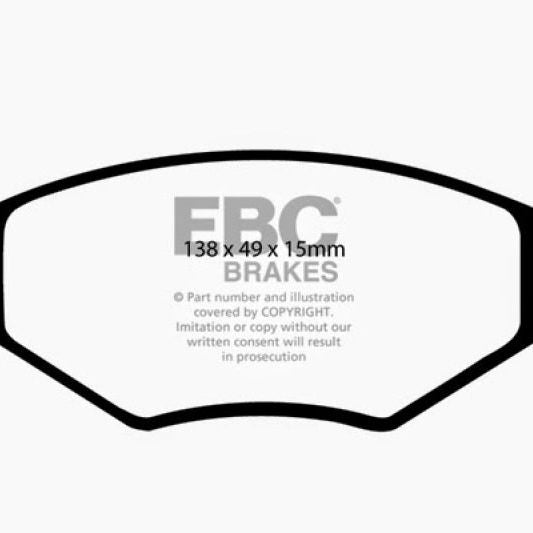 EBC 86-93 Volkswagen Cabriolet 1.8 Greenstuff Front Brake Pads