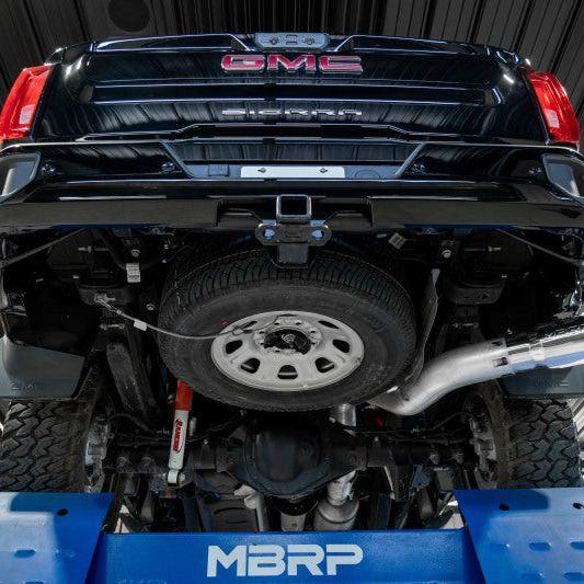 MBRP 20-23 Chevrolet Silverado 2500HD 6.6L Armor Lite AL Steel Single Side Exit 5in DPF Back Exhaust