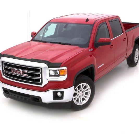 AVS 14-18 GMC Sierra 1500 Aeroskin Low Profile Acrylic Hood Shield - Smoke