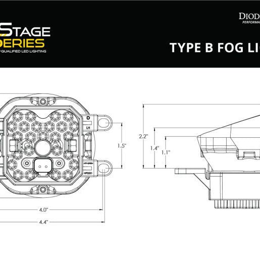 Diode Dynamics SS3 Max Type B Kit ABL - Yellow SAE Fog