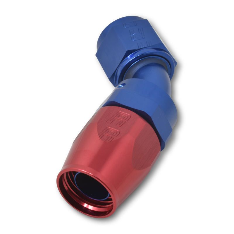 Russell Performance -6 AN Red/Blue 45 Degree Full Flow Hose End-Fittings-Russell-RUS610090-SMINKpower Performance Parts
