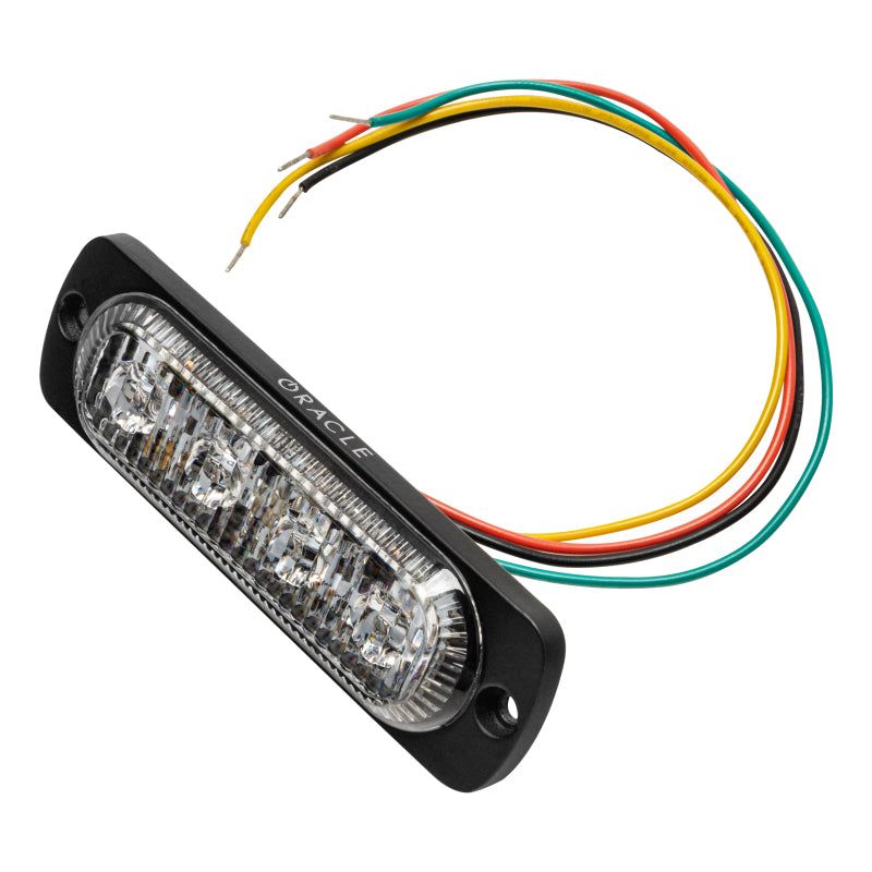 Oracle 4 LED Dual Color Slim Strobe - Amber/White-Light Bars & Cubes-ORACLE Lighting-ORL3512-023-SMINKpower Performance Parts