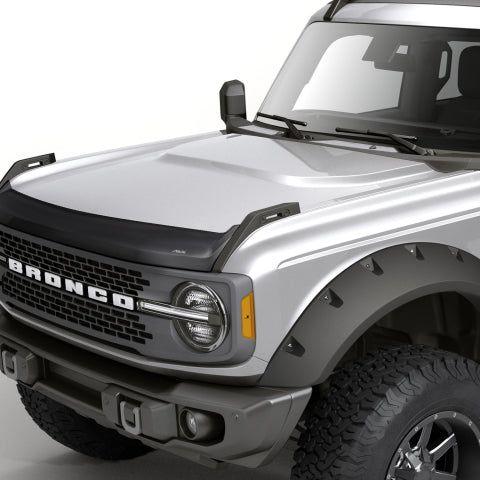 AVS 21-23 Ford Bronco(Excl Raptor) Aeroskin Low Profile Acrylic Hood Shield - Smoke