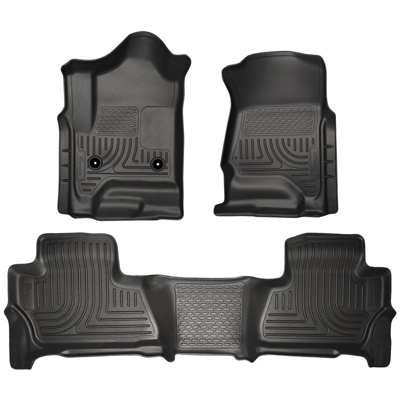 Husky Liners 2015 Chevy/GMC Suburban/Yukon XL WeatherBeater Combo Black Front&2nd Seat Floor Liners-Floor Mats - Rubber-Husky Liners-HSL99211-SMINKpower Performance Parts