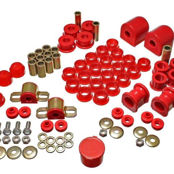 Energy Suspension 91-94 Nissan Sentra/NX1600/2000 Red Hyper-Flex Master Bushing Set-Bushing Kits-Energy Suspension-ENG7.18104R-SMINKpower Performance Parts