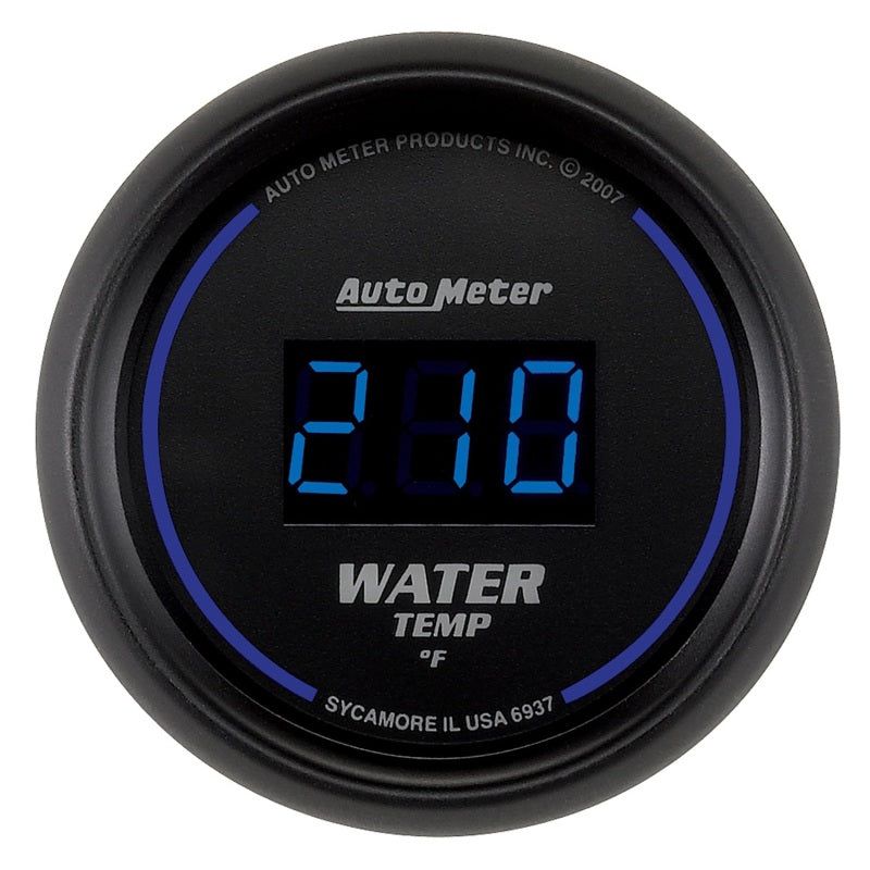 Autometer Cobalt Digital 52.4mm Black 0-300 deg F Water Temperature Gauge-Gauges-AutoMeter-ATM6937-SMINKpower Performance Parts