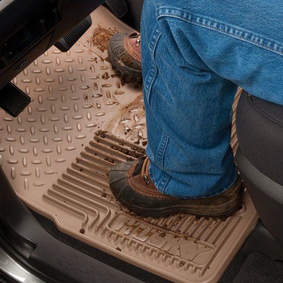 Husky Liners 08-10 Ford F-250/F-350/F-450 SuperDuty Heavy Duty Black Front Floor Mats-Floor Mats - Rubber-Husky Liners-HSL51201-SMINKpower Performance Parts