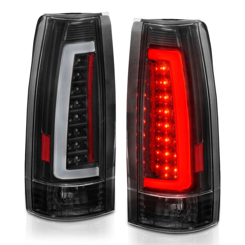 ANZO 1999-2000 Cadillac Escalade LED Taillights Black Housing Clear Lens Pair-Tail Lights-ANZO-ANZ311344-SMINKpower Performance Parts