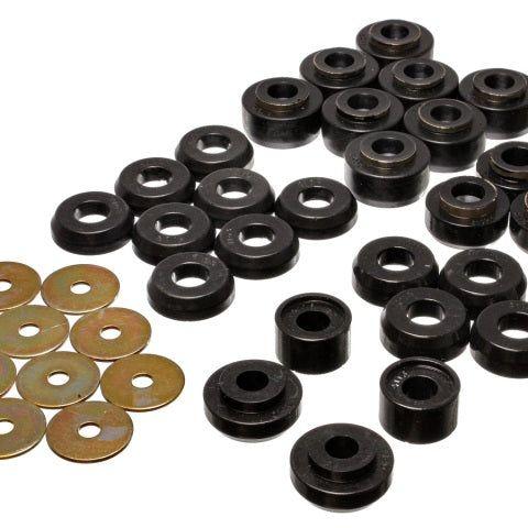 Energy Suspension Chevrolet 4 door Black Body Mounts (Recommended for Police/Taxi/Race)-Bushing Kits-Energy Suspension-ENG3.4136G-SMINKpower Performance Parts