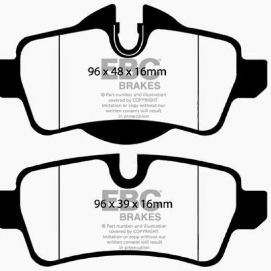 EBC 07-14 Mini Hardtop 1.6 Redstuff Rear Brake Pads-Brake Pads - Performance-EBC-EBCDP31931C-SMINKpower Performance Parts