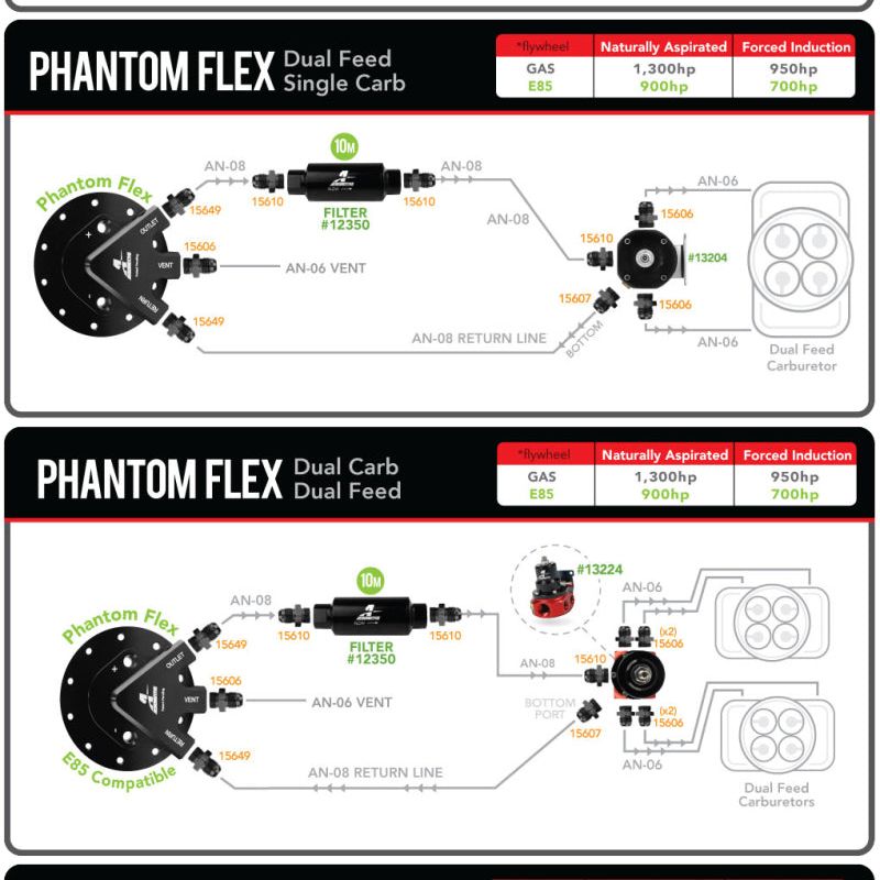 Aeromotive Fuel Pump - Universal - Phantom 450 - 6-10in Depth-Fuel Pumps-Aeromotive-AER18310-SMINKpower Performance Parts