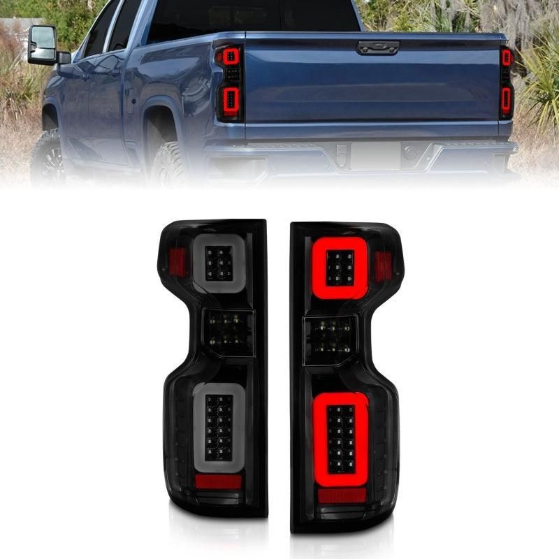 Anzo 19-21 Chevy Silverado Full LED Tailights Black Housing Smoke Lens G2 (w/C Light Bars) - SMINKpower Performance Parts ANZ311415 ANZO