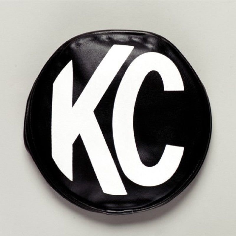 KC HiLiTES 5in. Round Soft Cover (Pair) - Black w/White KC Logo-Light Covers and Guards-KC HiLiTES-KCL5400-SMINKpower Performance Parts