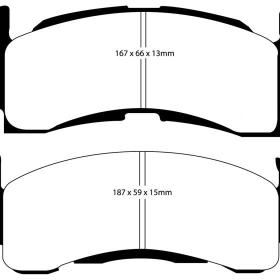 EBC 73-74 Buick Apollo 4.1 Yellowstuff Front Brake Pads-Brake Pads - Performance-EBC-EBCDP41145R-SMINKpower Performance Parts