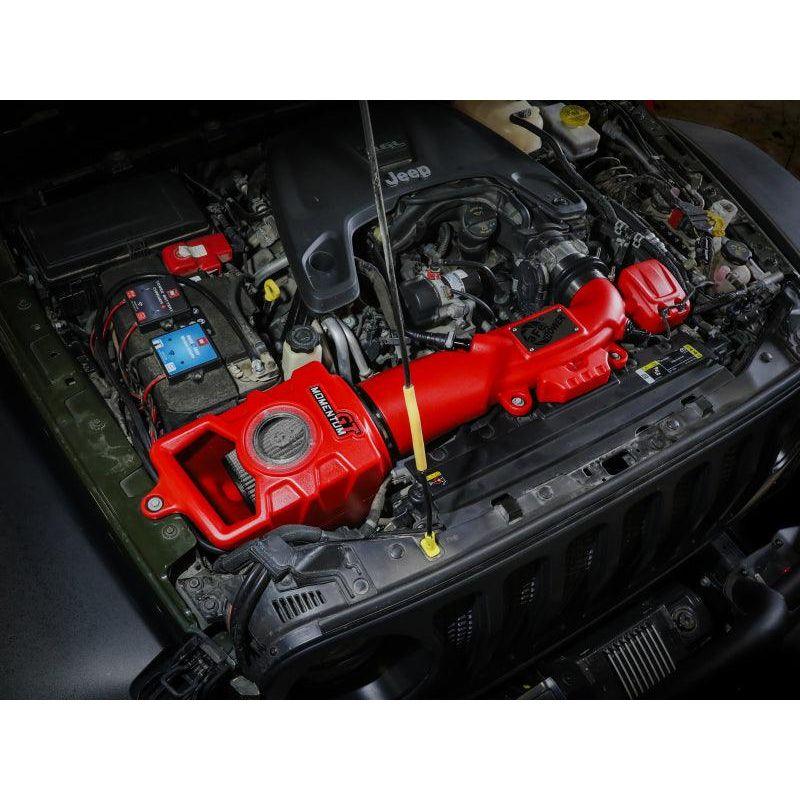 aFe Momentum GT Pro DRY S Cold Air Intake System 2018+ Jeep Wrangler (JL) V6 3.6L (Red Edition) - SMINKpower Performance Parts AFE51-76217-R aFe